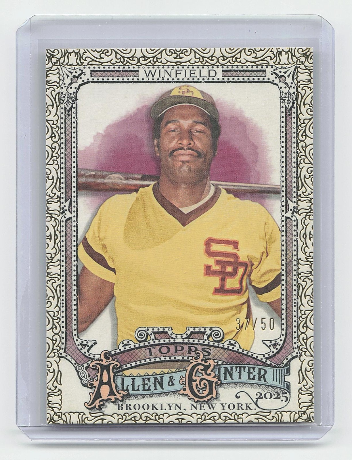 2025 Topps Allen & Ginter #151 Dave Winfield Gold Foil Filagree #/50