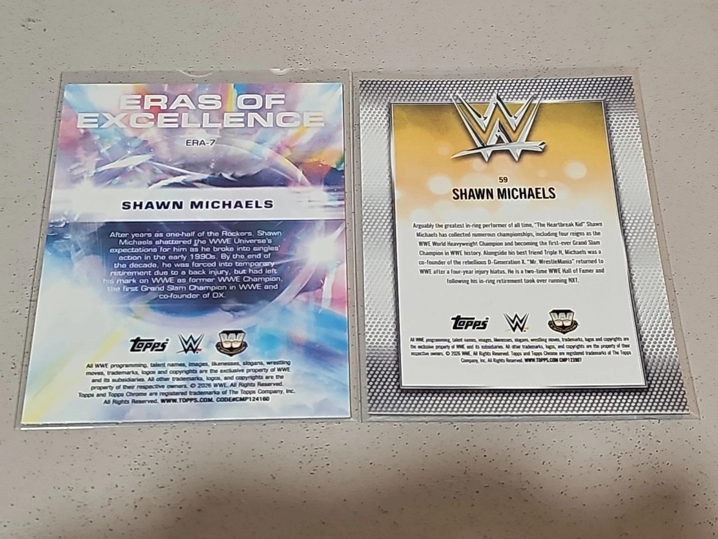 2026 WWE 6 cards ErasOfExcellence/X-fractor Shawn Michaels R-Truth Jey Uso *90