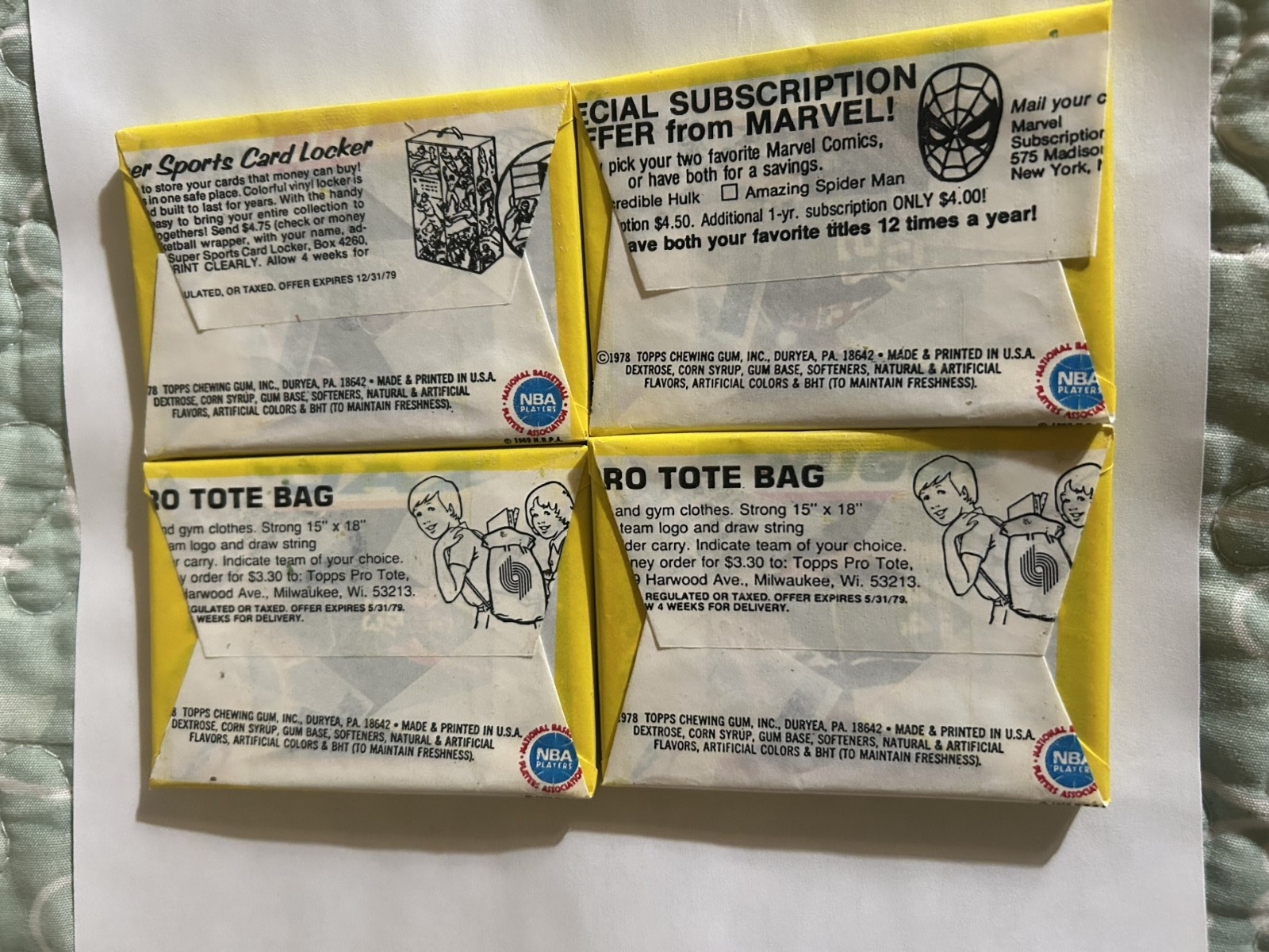 1978-79 Topps Basketball Wax Pack Jabbar Erving Factory Sealed From Unopened Box