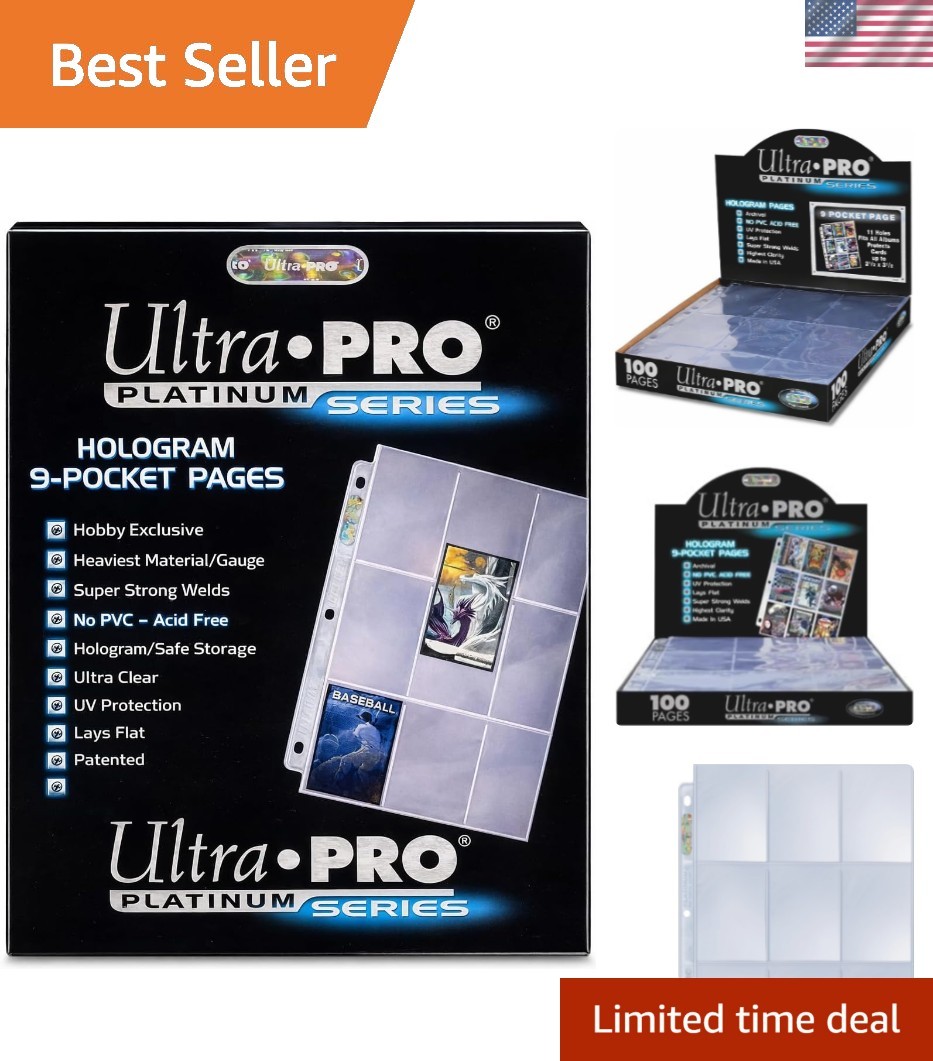 9 Pocket Pages Platinum Series – 100 Pages of Card Sleeves for Trading Card B…