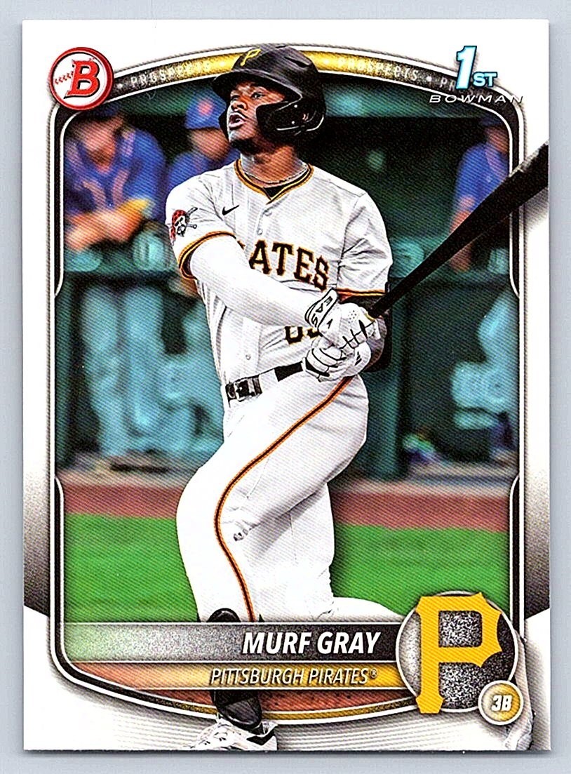 MURF GRAY PIRATES RC 1st card 2025 BOWMAN DRAFT #BD-108