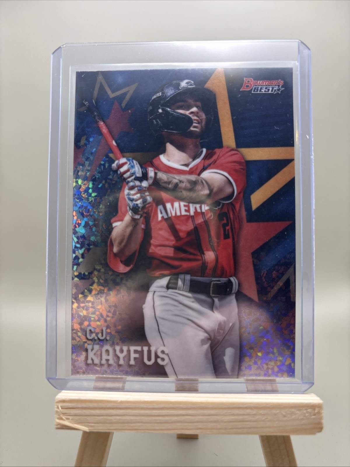 2025 Topps Bowman’s Best mini diamond All-Star Futures Insert FG-12 C.J. Kayfus