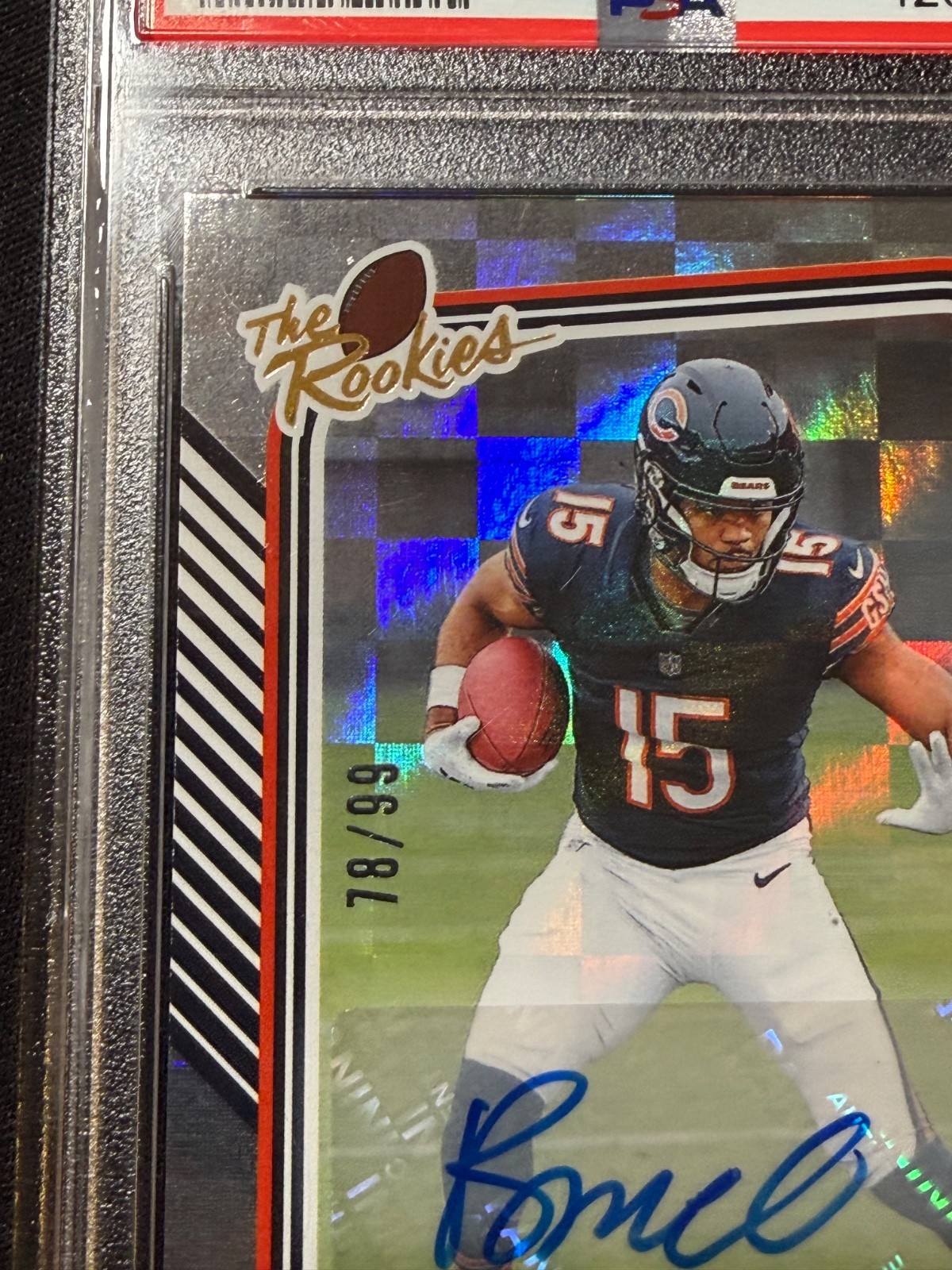 2024 Donruss The Rookies Auto /99 ROME ODUNZE #TR-3 RC Chicago Bears PSA 9