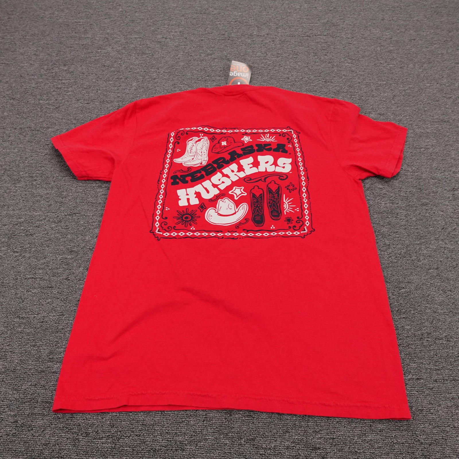Nebraska Cornhuskers Shirt Mens Medium Red NCAA Football Comfort Colors Tee