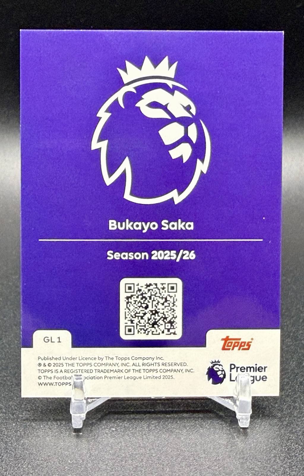 2025-26 Topps Premier League Bukayo Saka Gold Lion #GL-1 Arsenal