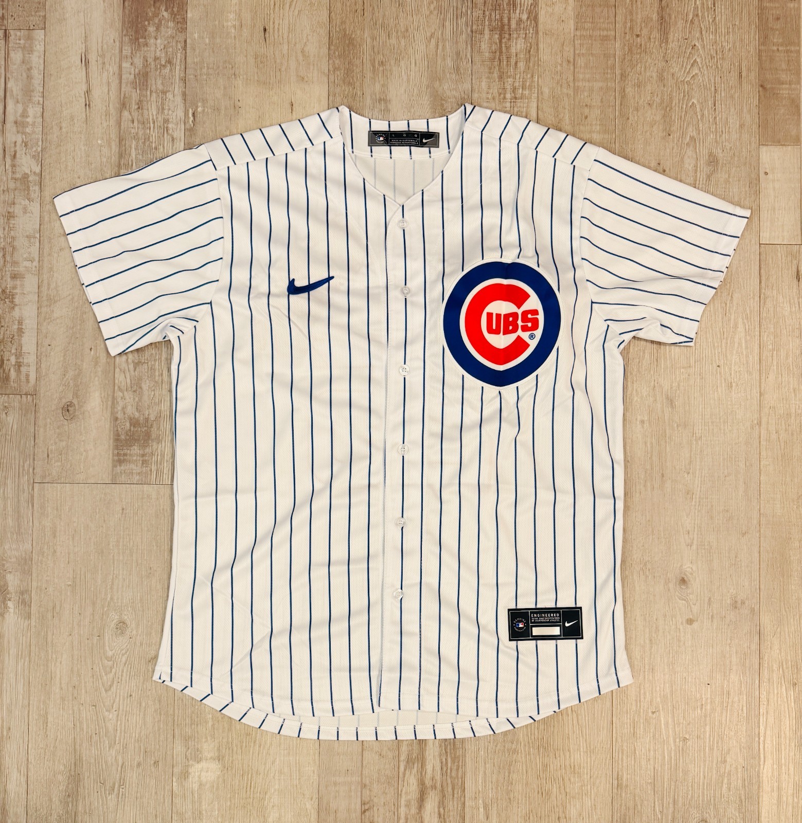 MOISES BALLESTEROS Chicago Cubs Home Pinstripes Jersey – Men’s Large