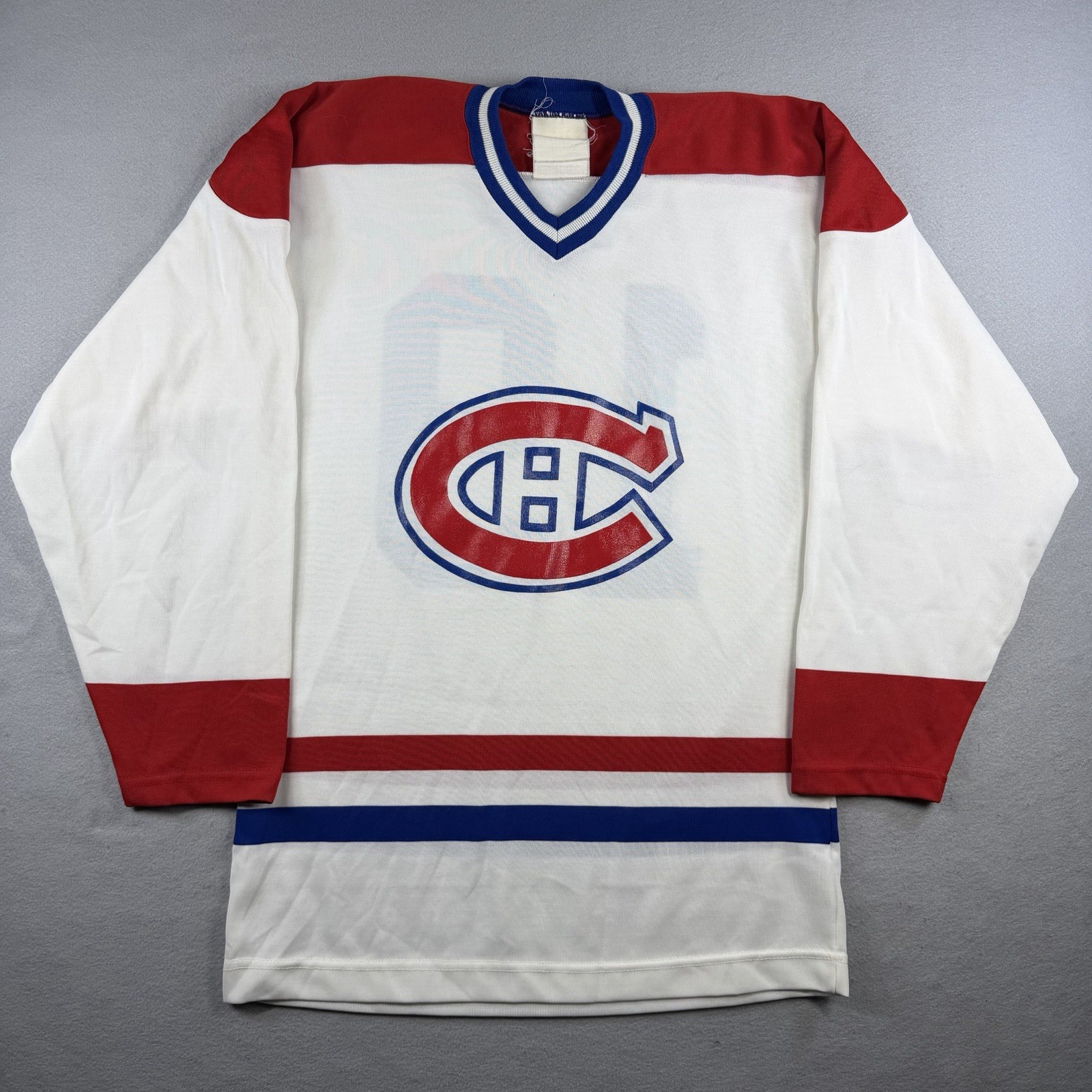 Vintage CCM Montreal Canadiens Jersey Size Small Solid White 19