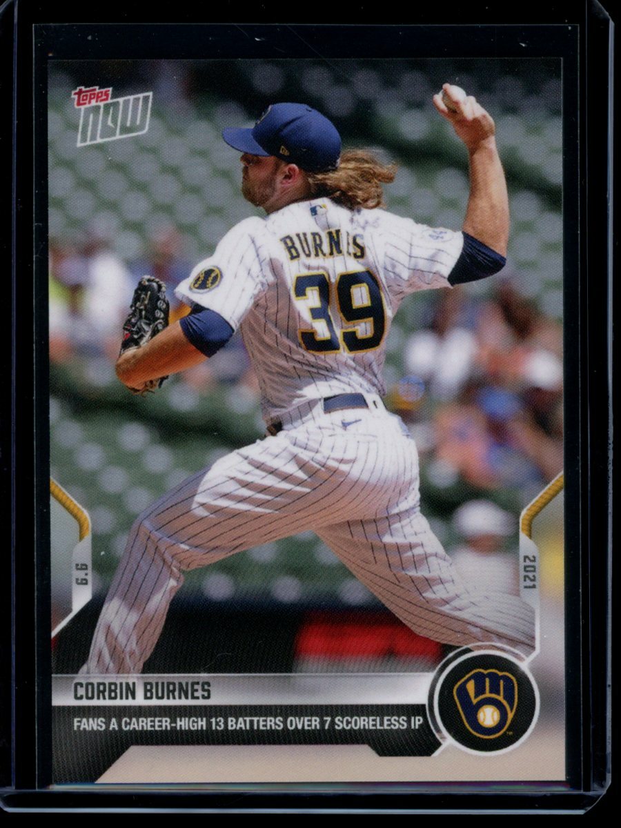 2021 Topps Now #321 Corbin Burnes Base Card
