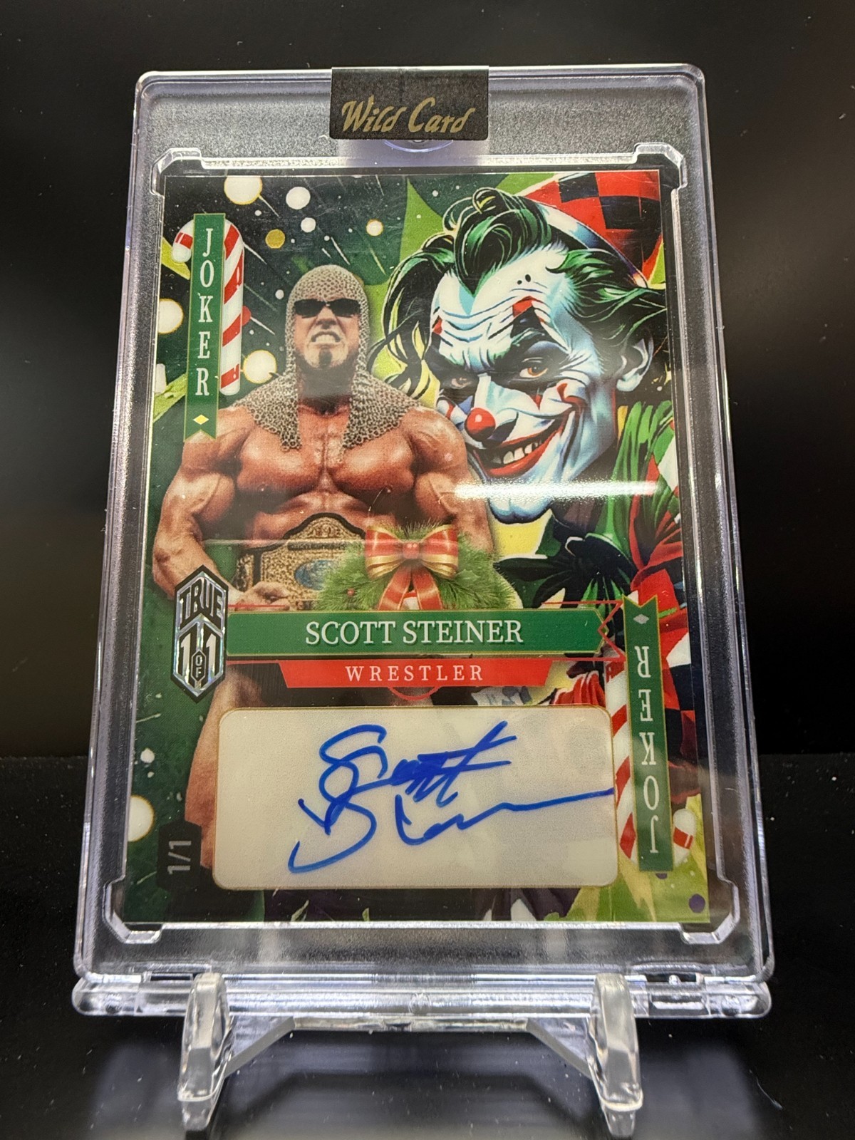 CZC113 – 2025 Wild Card Jokers Wild – Scott Steiner – True 1 of 1 Auto Christmas