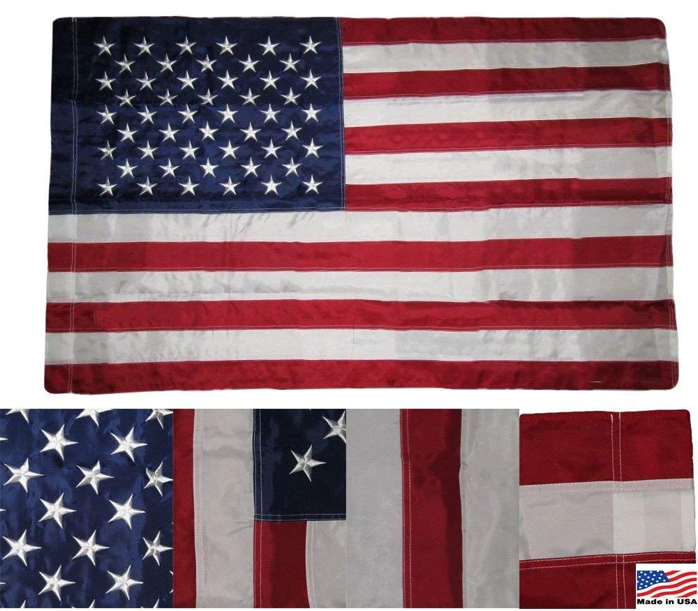 US Flag 3ft x 5ft AMERICAN FLAG 3 x 5 (Pole Sleeve) 3′ x 5′ Red White Blue