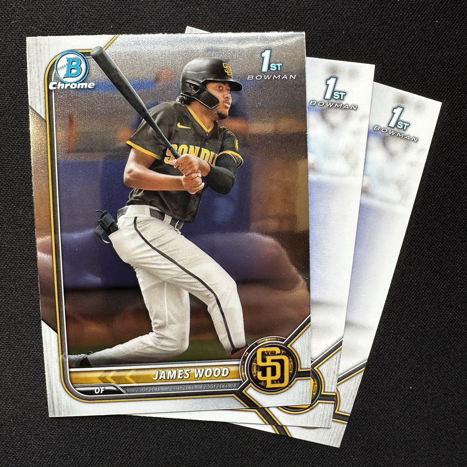 2022 Bowman James Wood Chrome 1st BCP-108 + Paper Lot Padres RC / Nationals