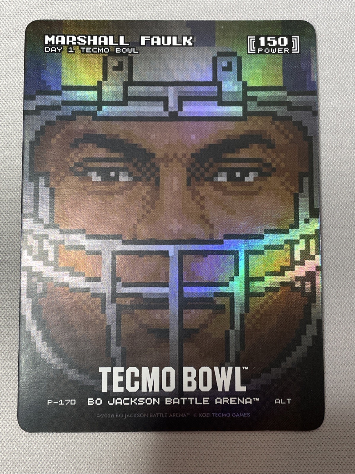 2026 Bo Jackson Battle Arena Tecmo Bowl Marshall Faulk P-170 Day 1 Exclusive SP