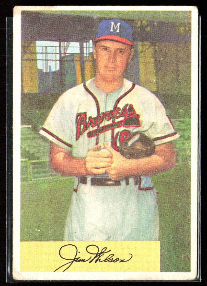 Jim Wilson 1954 Bowman A #16 Milwaukee Braves