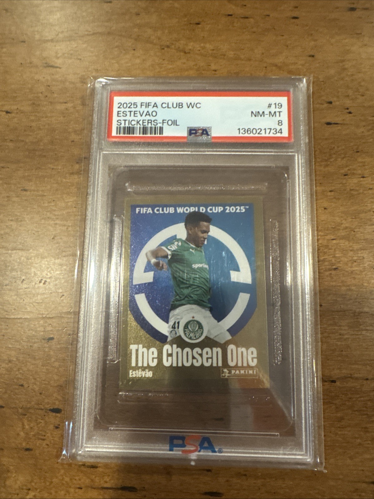 2025 FIFA Club World Cup Estevao Foil Sticker PSA 8