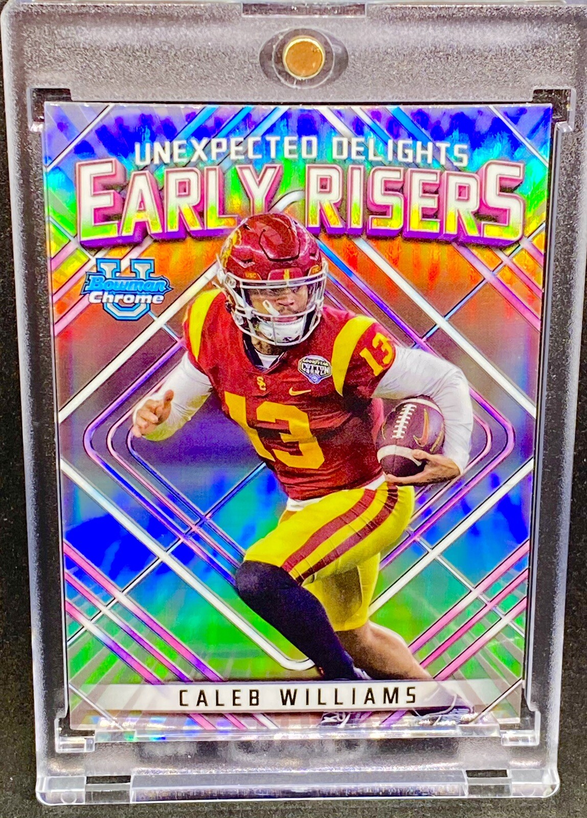 CALEB WILLIAMS ROOKIE REFRACTOR RC Silver Holo SP Insert USC – INVEST BEARS #1
