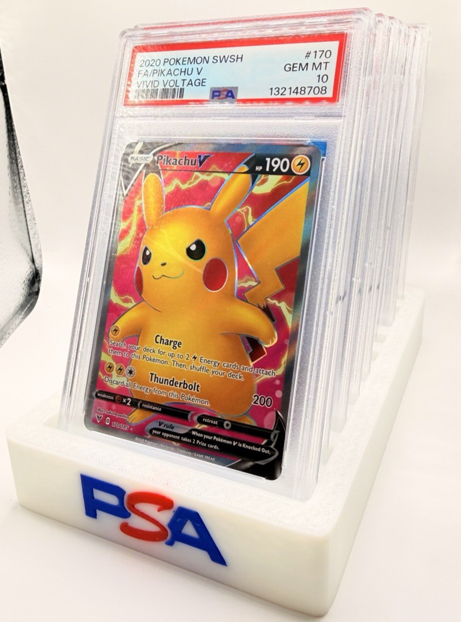 PSA Slab Case Display Holder for Graded Cards Storage Box Holds 10 PSA Slabs