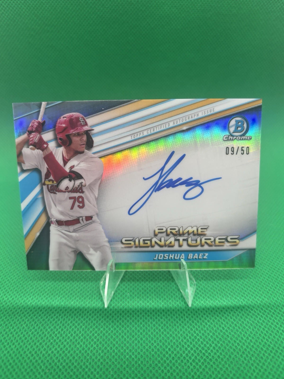 2022 Bowman Chrome – Prime Chrome Signatures Joshua Baez #PCS-JB /50 (AU, RC)