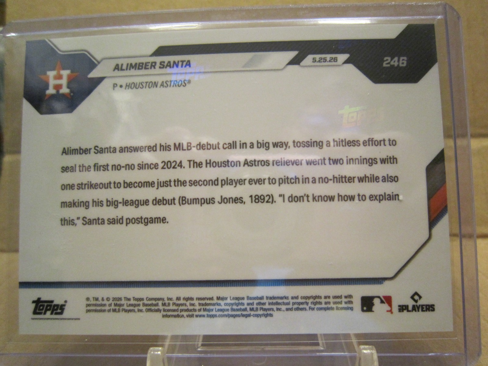 Alimber Santa 2026 Topps Now #246 Base Call Up