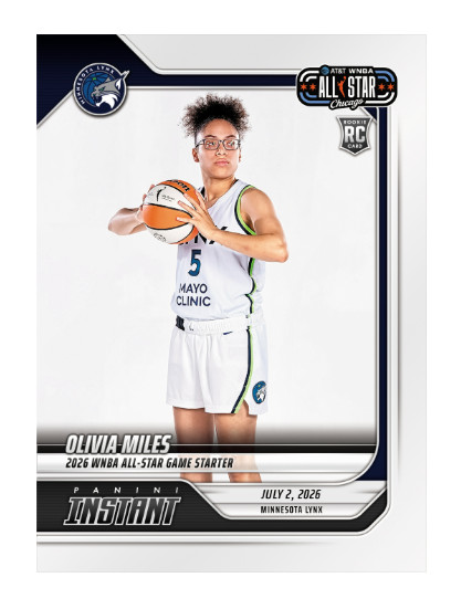 Olivia Miles RC – 2026 Panini Instant WNBA #210 Minnesota Lynx PRESALE
