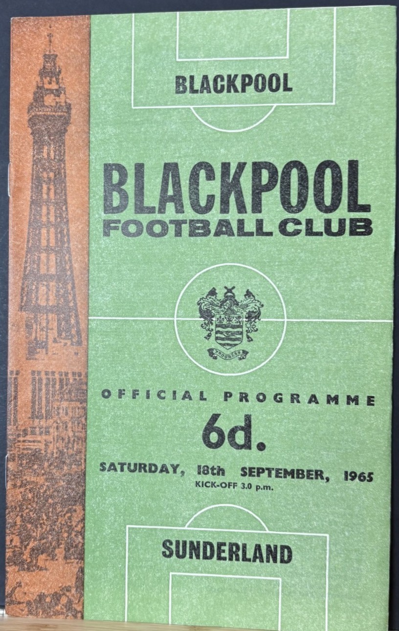 Blackpool v Sunderland, Division 1, 1965/66.