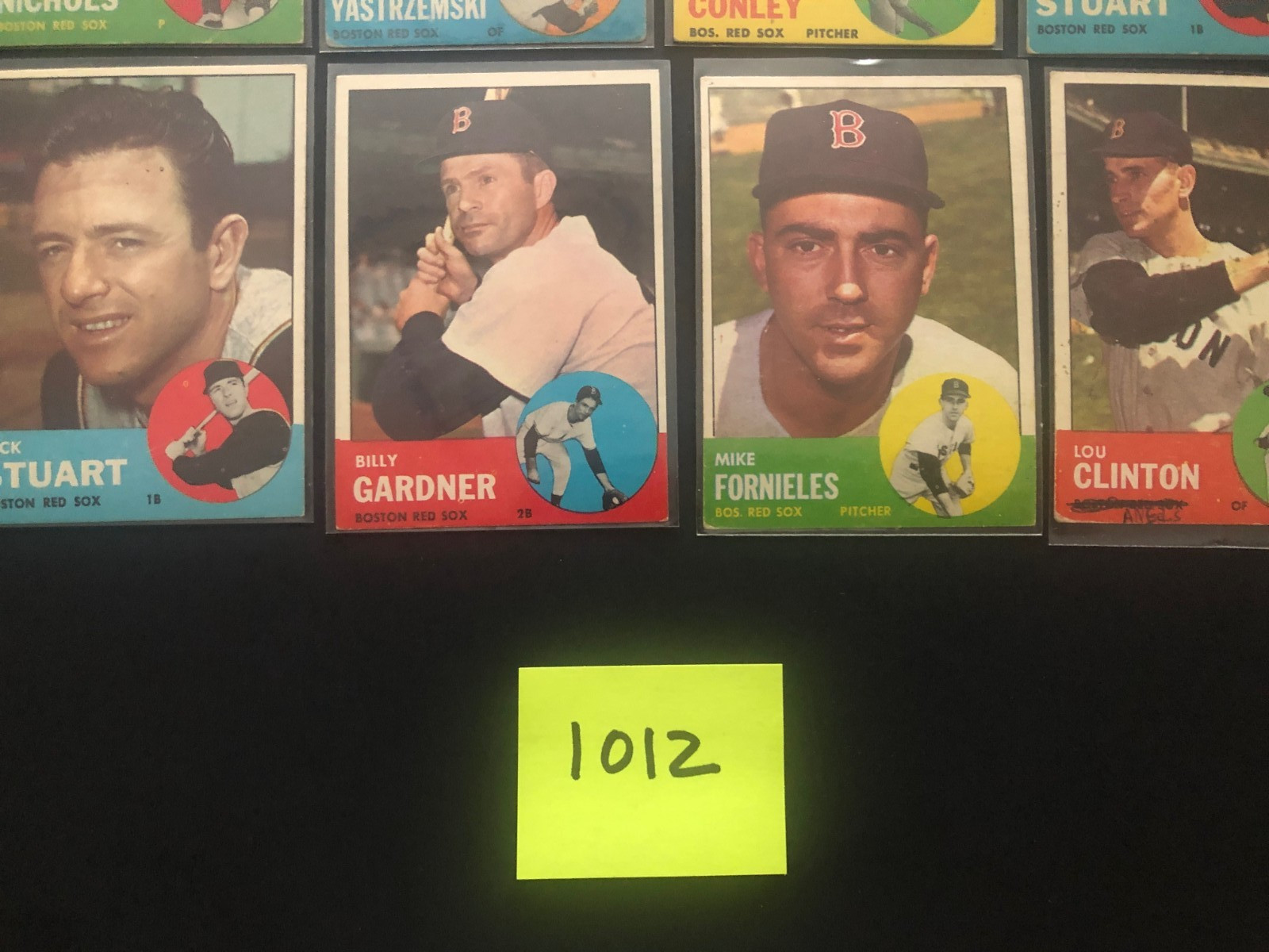 Topps – 1963 -Boston Red Sox (12) Vintage + (2) Giant Sized 1964 – Yastrzemski