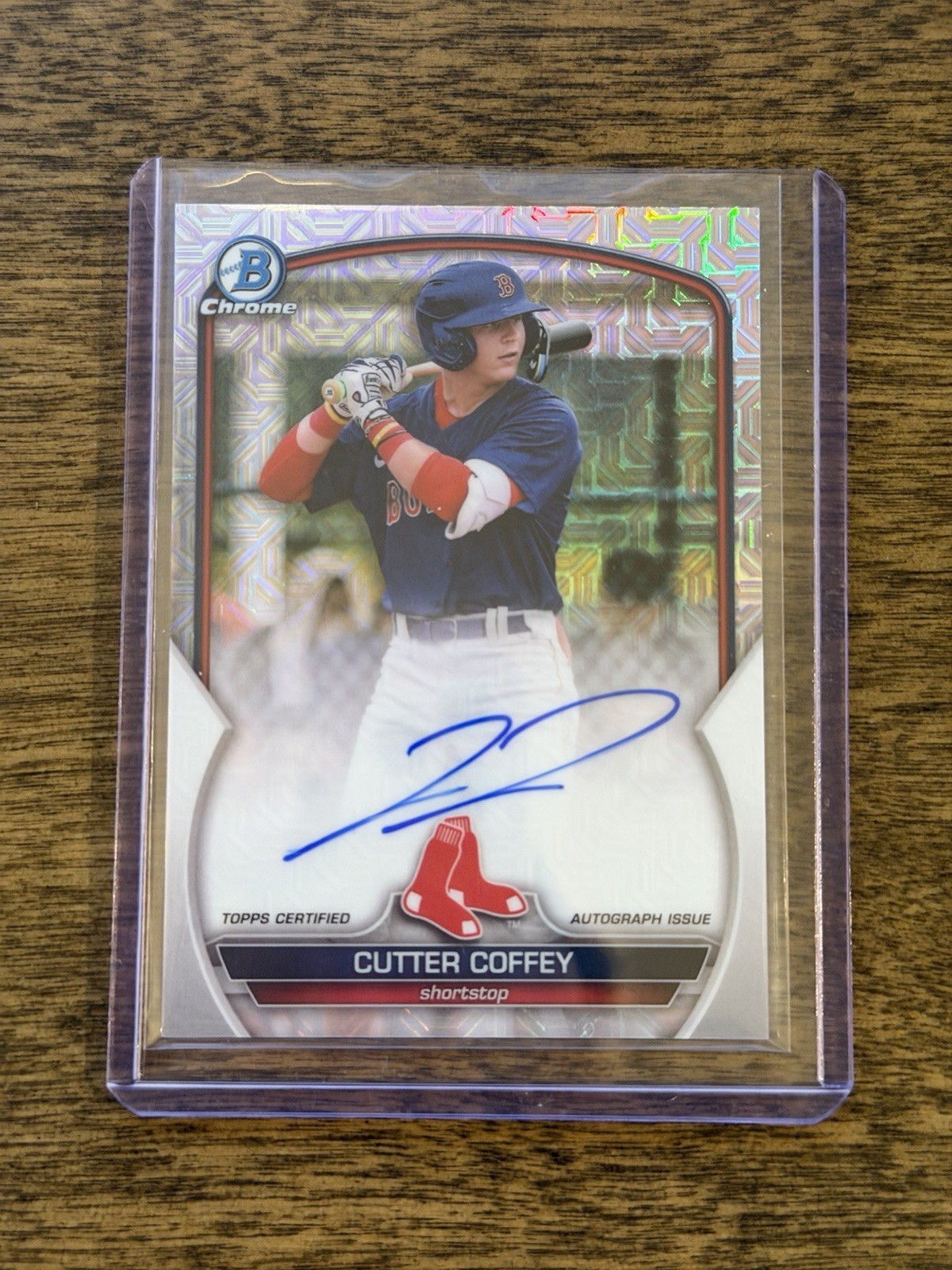 2023 Bowman Chrome Cutter Coffey On Card Auto Mojo Refractor #BMA-CC Red Sox