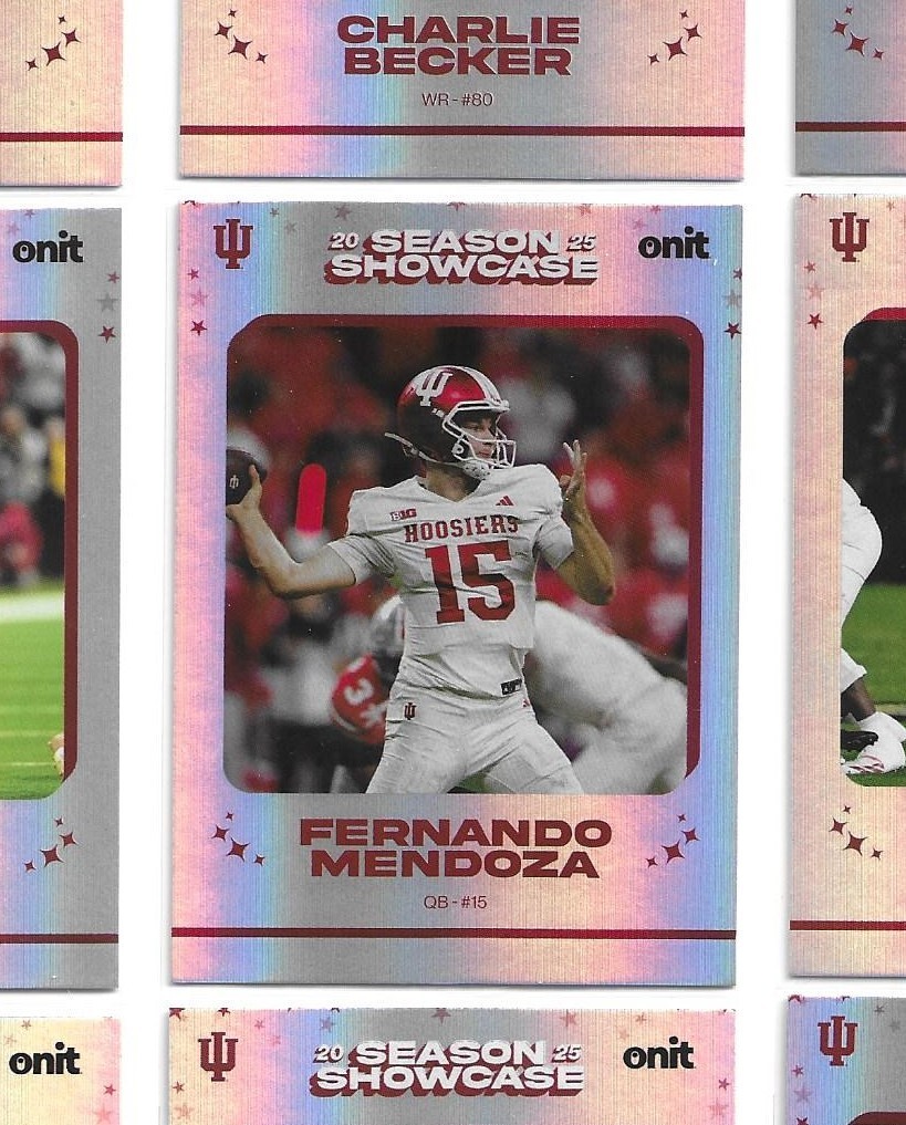 Indiana Hoosiers 2025 ONIT Season Showcase – Kaleidoscope 9 Card Set w/ Mendoza