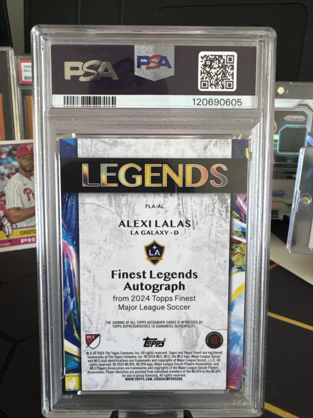 2024 Topps Finest MLS Alexi Lalas Red Refractor Auto /5 PSA 10 LA Galaxy