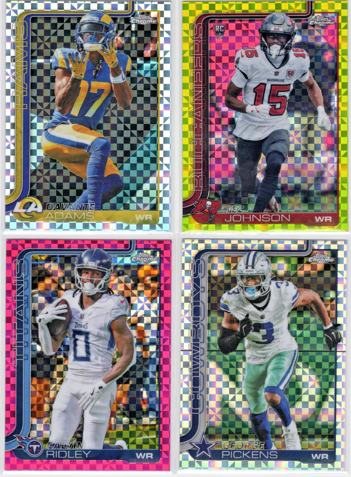 2025 Topps Chrome NFL X-Fractor Parallels -You Pick- **Buy More, Save More**