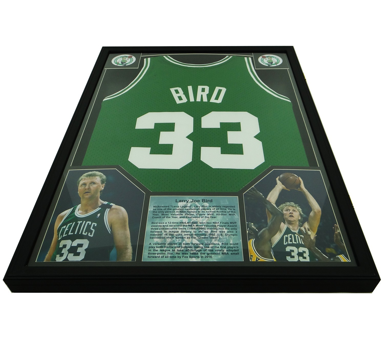 Larry Bird Celtics Mitchell & Ness Swingman 85-86 Season Jersey Framed UNSIGNED