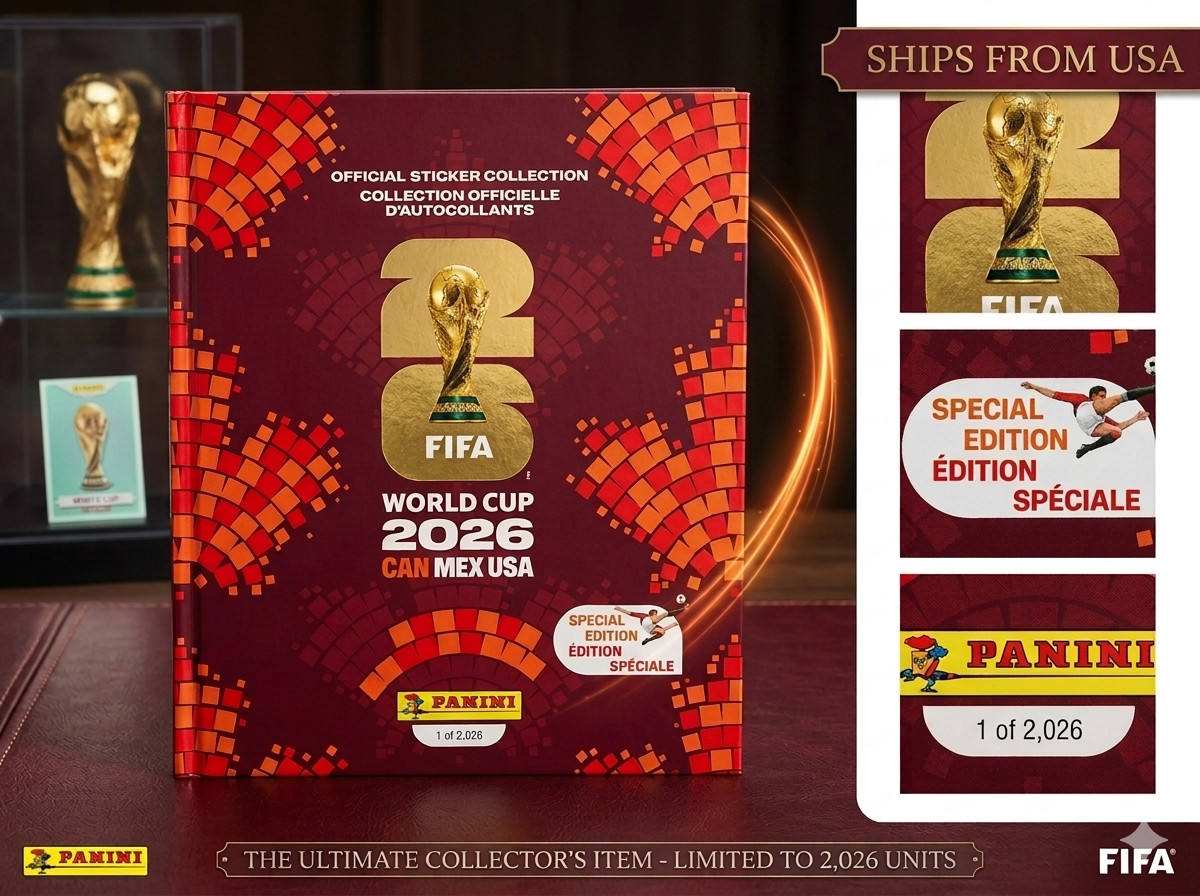 NEW 2026 PANINI STICKER ALBUM FIFA WORLD CUP HARDCOVER CANADA RED EDITION 1 OF