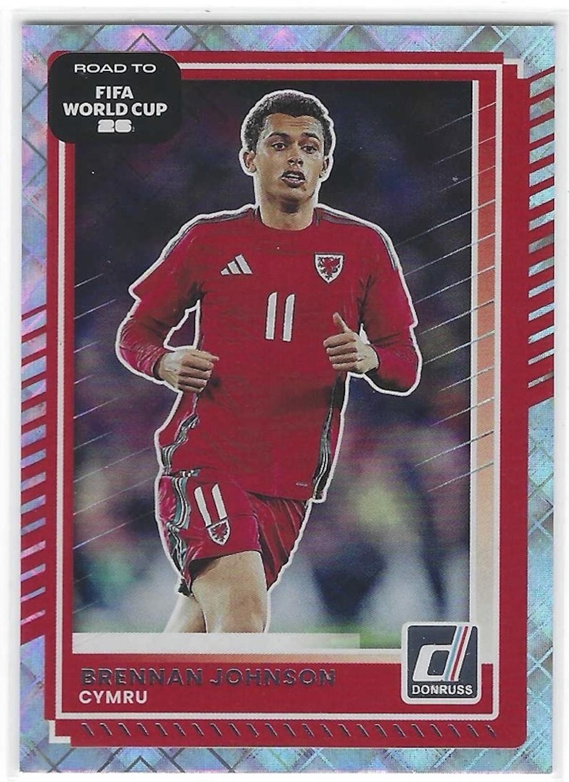 Brennan Johnson 2025-26 Donruss FIFA World Cup Diamond Foil SP #1 Wales / Cymru