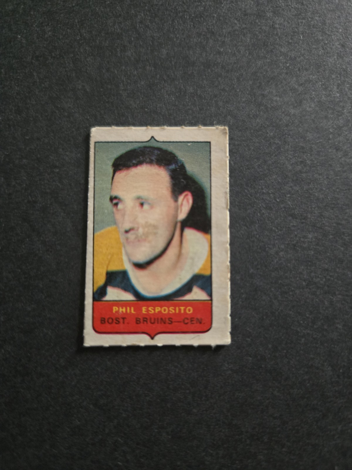 1969-70 OPC O-PEE-CHEE MINI 4 IN 1 PHIL ESPOSITO BOSTON GOOD STAMP Sticker