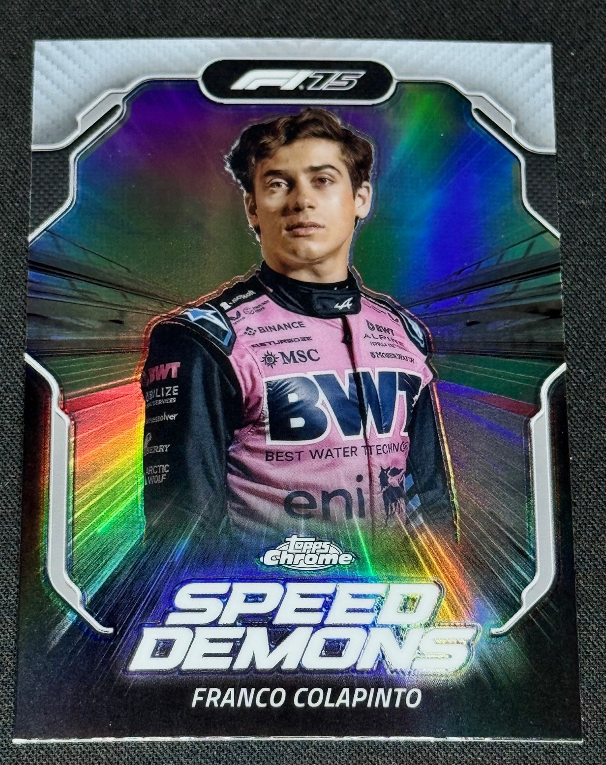 2025 Topps Chrome Formula 1 Franco Colapinto #SD-9 Speed Demons Refractor 🔥