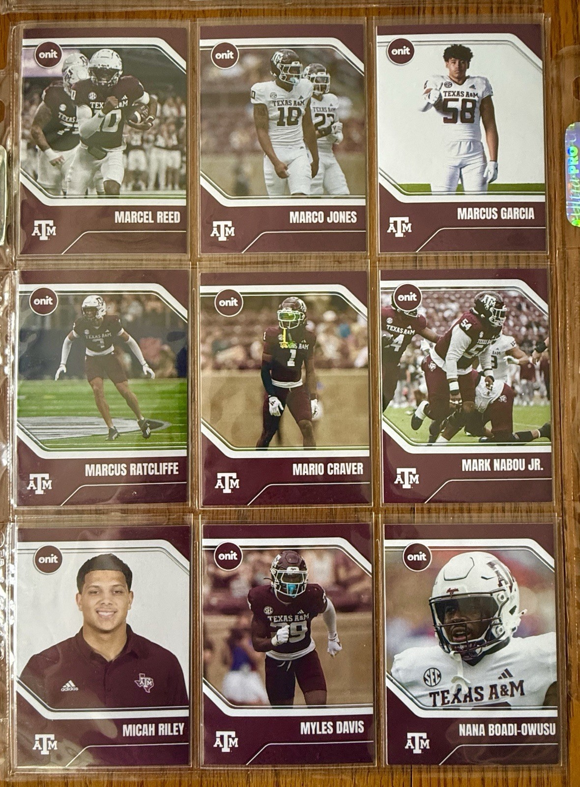 2025 ONIT Texas A&M Aggies Football Complete Base Set – 106 Players + Bonus