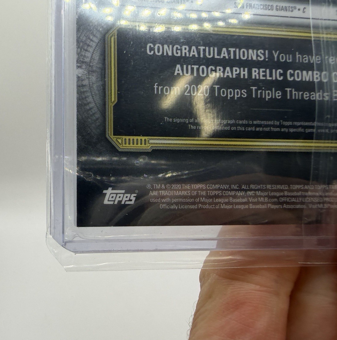 2020 Topps Triple Threads Will Clark Buster Posey Tim Lincecum Auto Relic /9