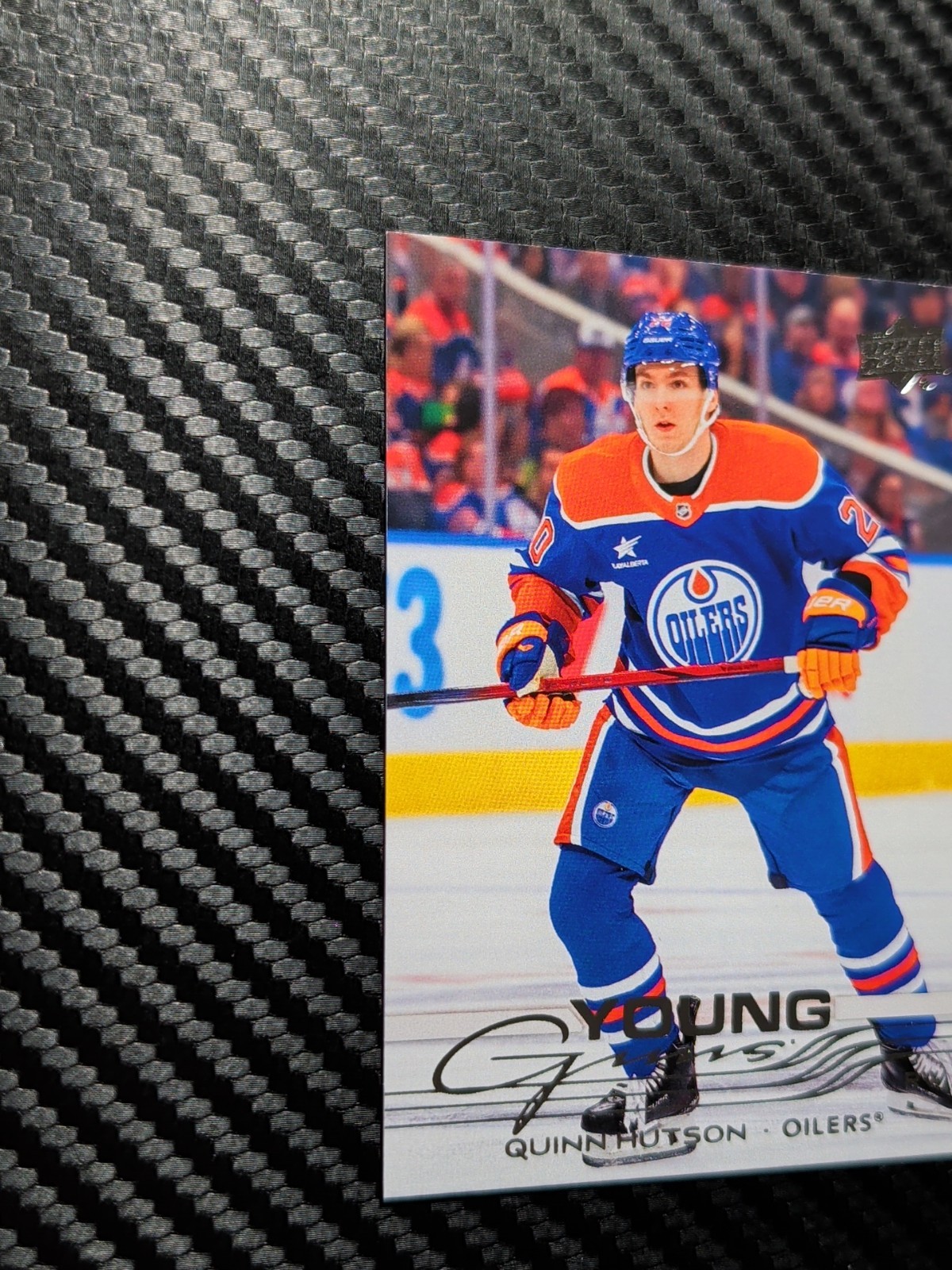 2025-26 Upper Deck Series 1 Young Guns #224 Quinn Hutson Edmonton Oilers