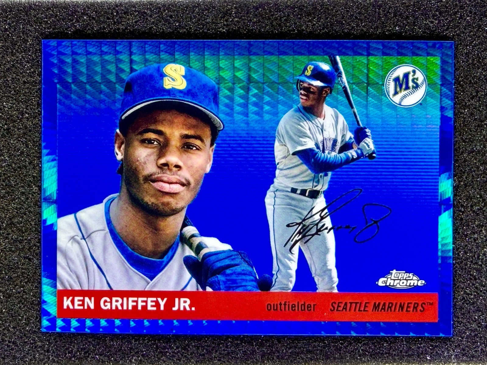 2025 Topps Chrome Platinum – Ken Griffey Jr #405 Blue Prism Refractor