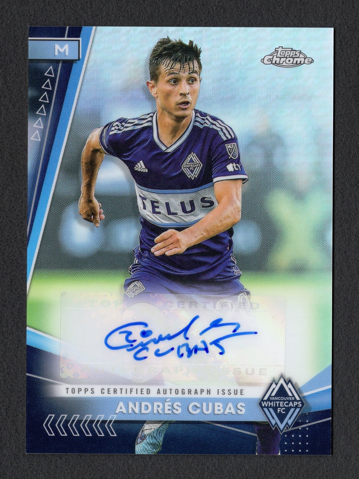 Andres Cubas 2024 Topps Chrome MLS Auto #CA-AC Vancouver Whitecaps