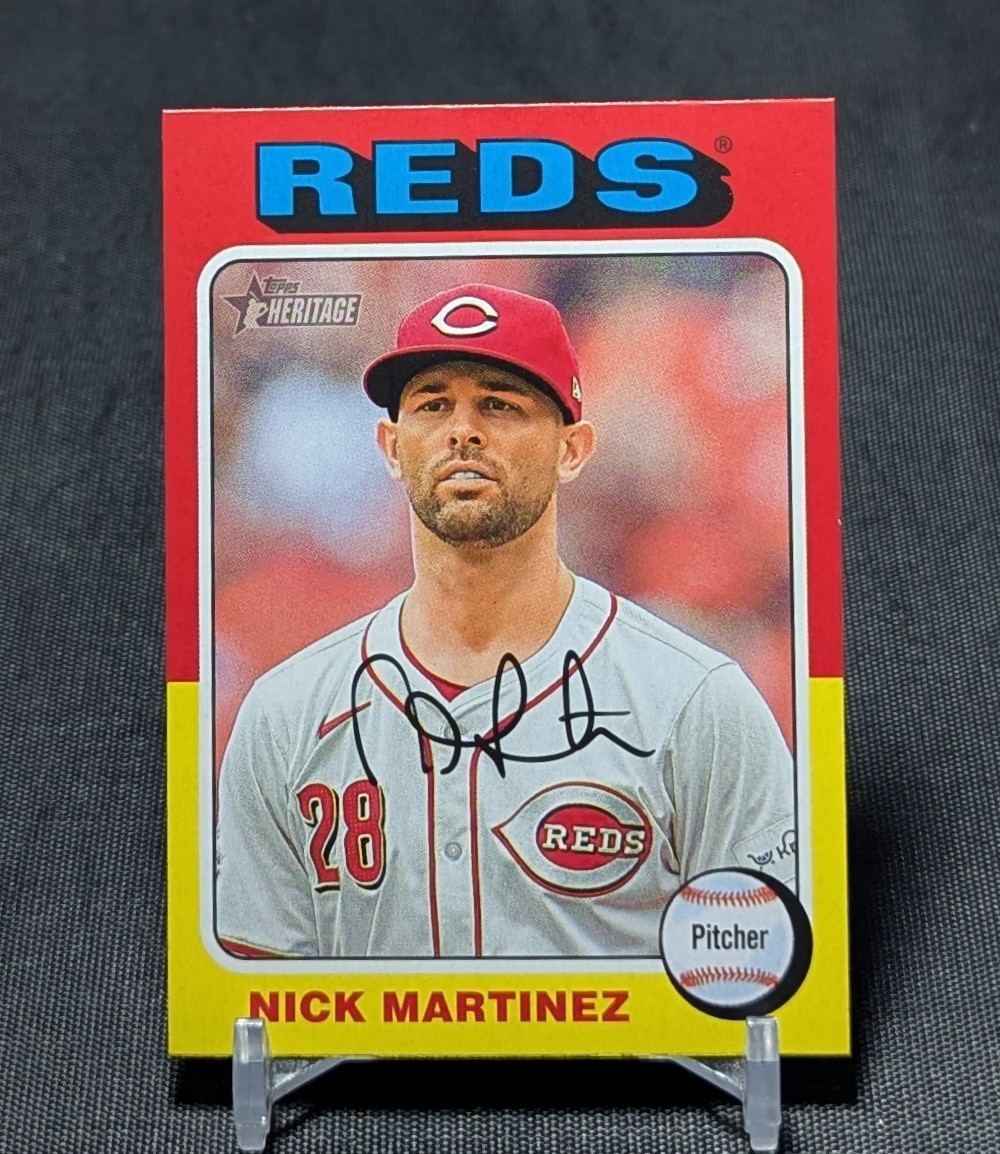 Nick Martinez 2024 Topps Heritage High Number Base Set Card #560 Cincinnati Reds