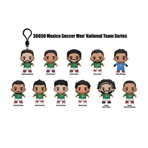 Mexico Men’s Soccer Team 3D Foam Bag Clips (One Random) 2026 World CUP