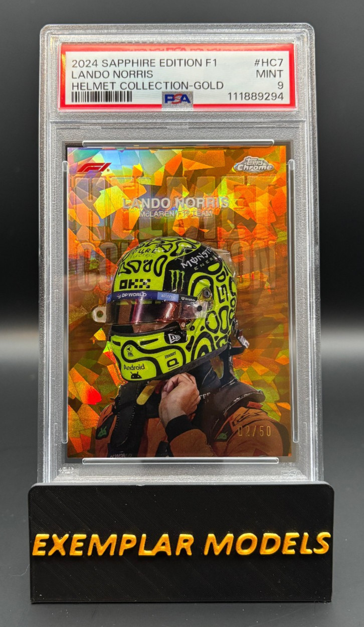 2024 Topps Sapphire Formula 1 F1 Helmet Collection Lando Norris Gold /50 #HC7