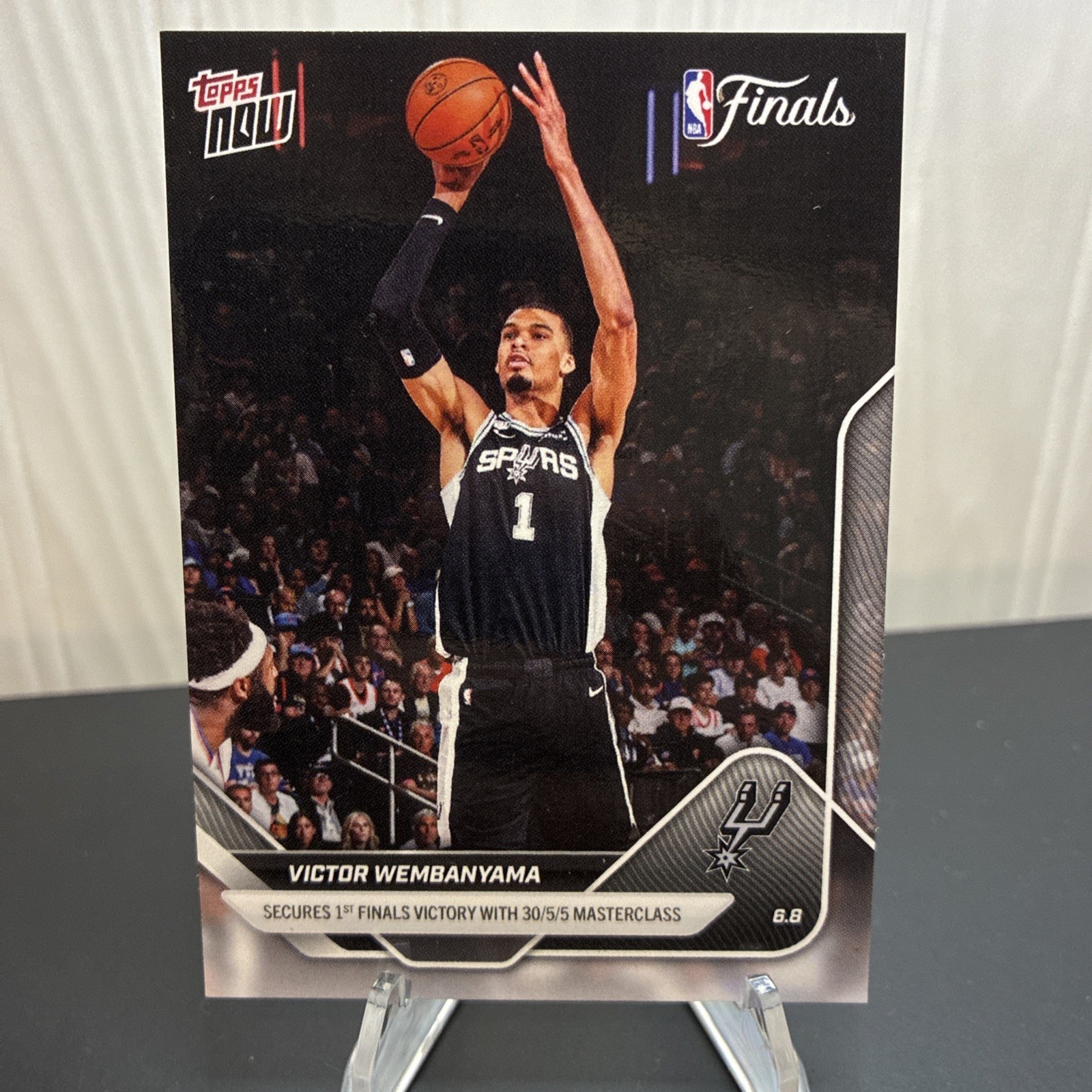 Victor Wembanyama 2026 Topps Now #335 Spurs NBA Finals – 1st Finals Victory
