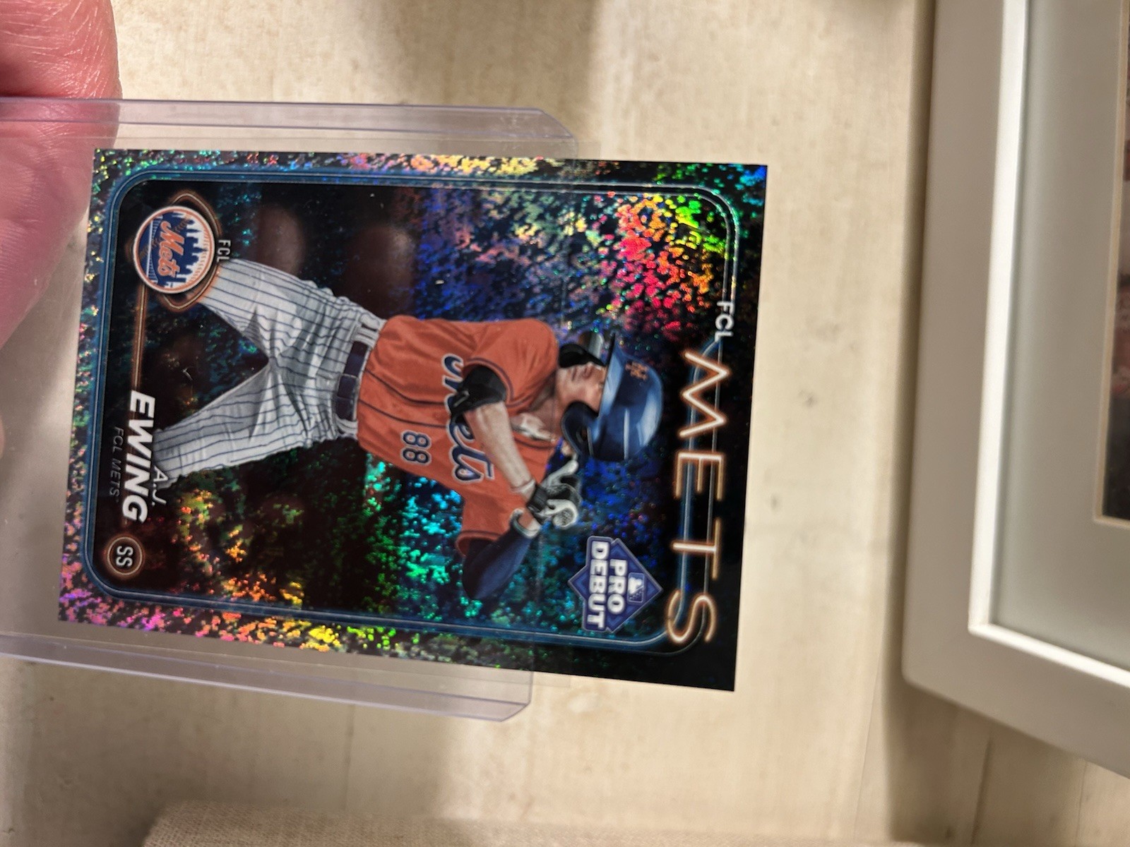 AJ Ewing SPARKLE FOIL 2024 Topps Pro Debut PD-48 FOUR/175 METS Non Auto NM-MT