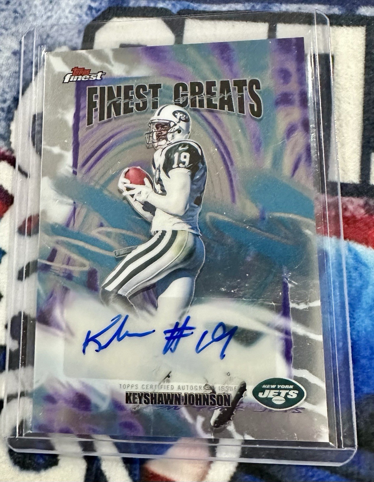 2025 Topps Finest Keyshawn Johnson Finest Greats Auto Refractor #FGA-KJ Jets