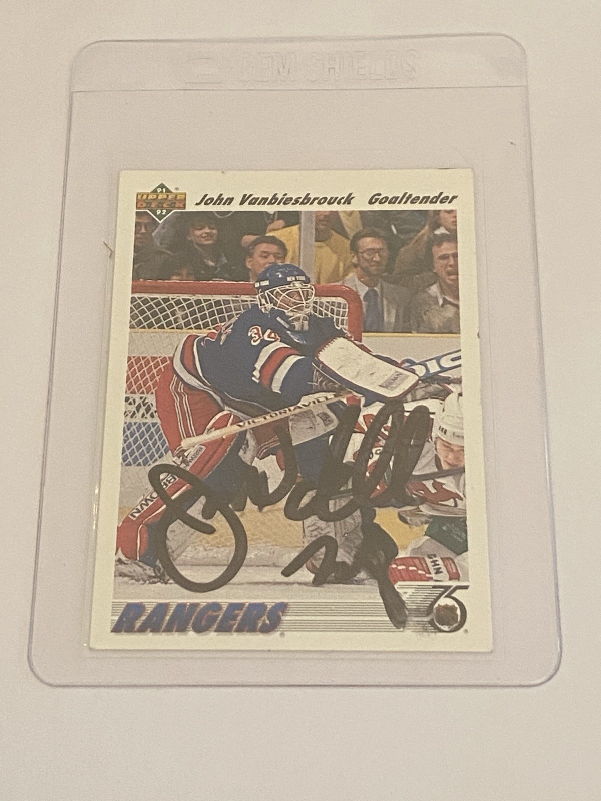 1991-92 Upper Deck John Vanbiesbrouck #324 Autographed