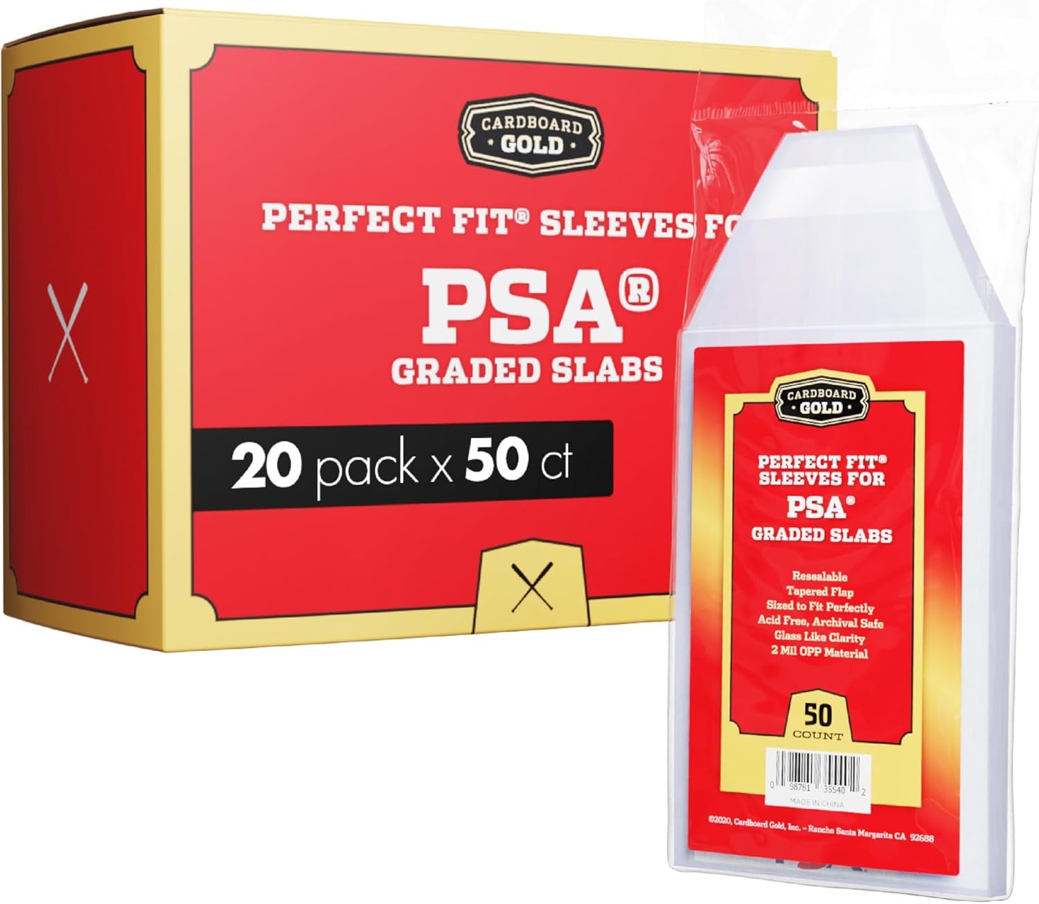 1000 CBG Max Pro Perfect Fit Graded Card Sleeves Snug Fit PSA Size Super Clear