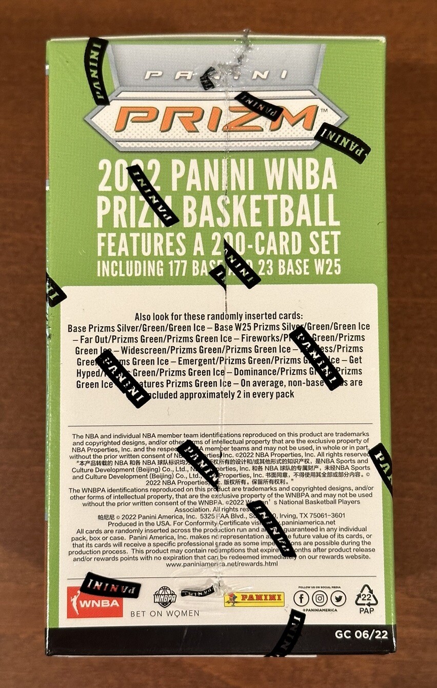 2022 Panini Prizm WNBA Fanatics Blaster Box Green Ice New Sealed 42 cards