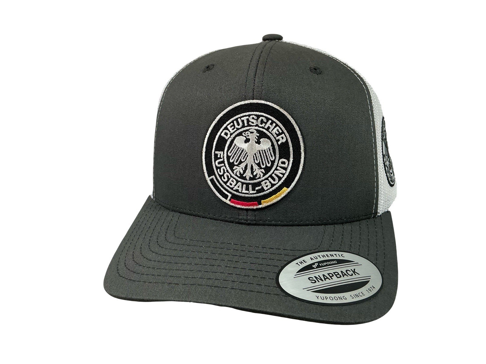 DEUTSCHER FUSSBALL HAT GREY WHITE MESH GERMANY SOCCER HAT
