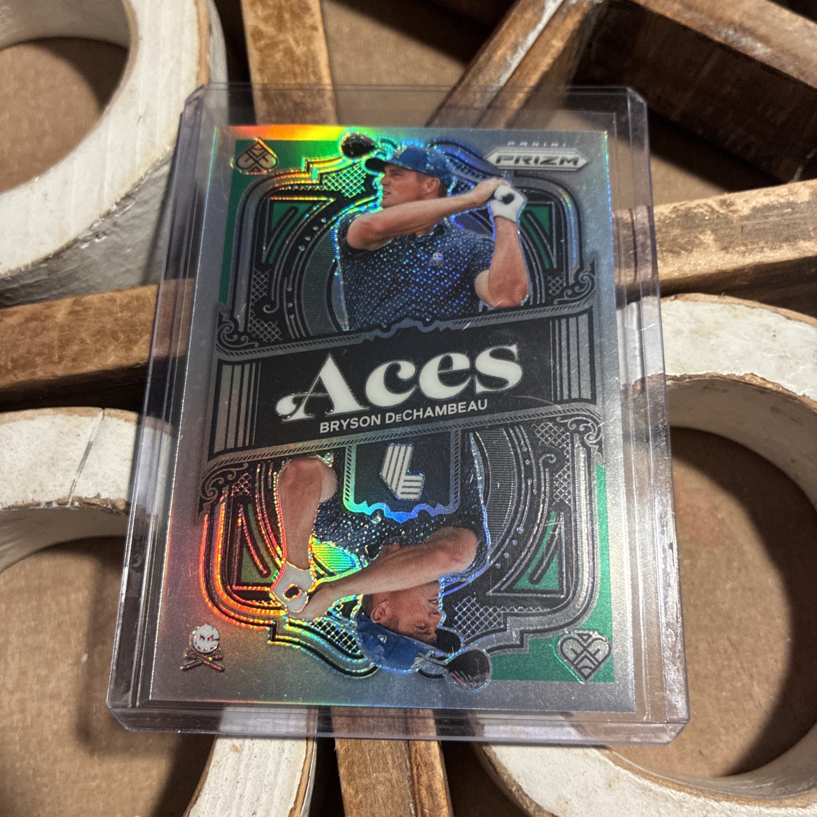 2024 PRIZM LIV GREEN ACES /18 BRYSON DECHAMBEAU CRUSHERS